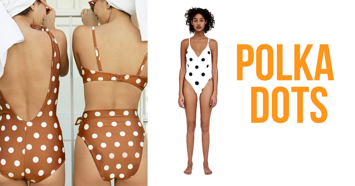 polka dots swim suit
