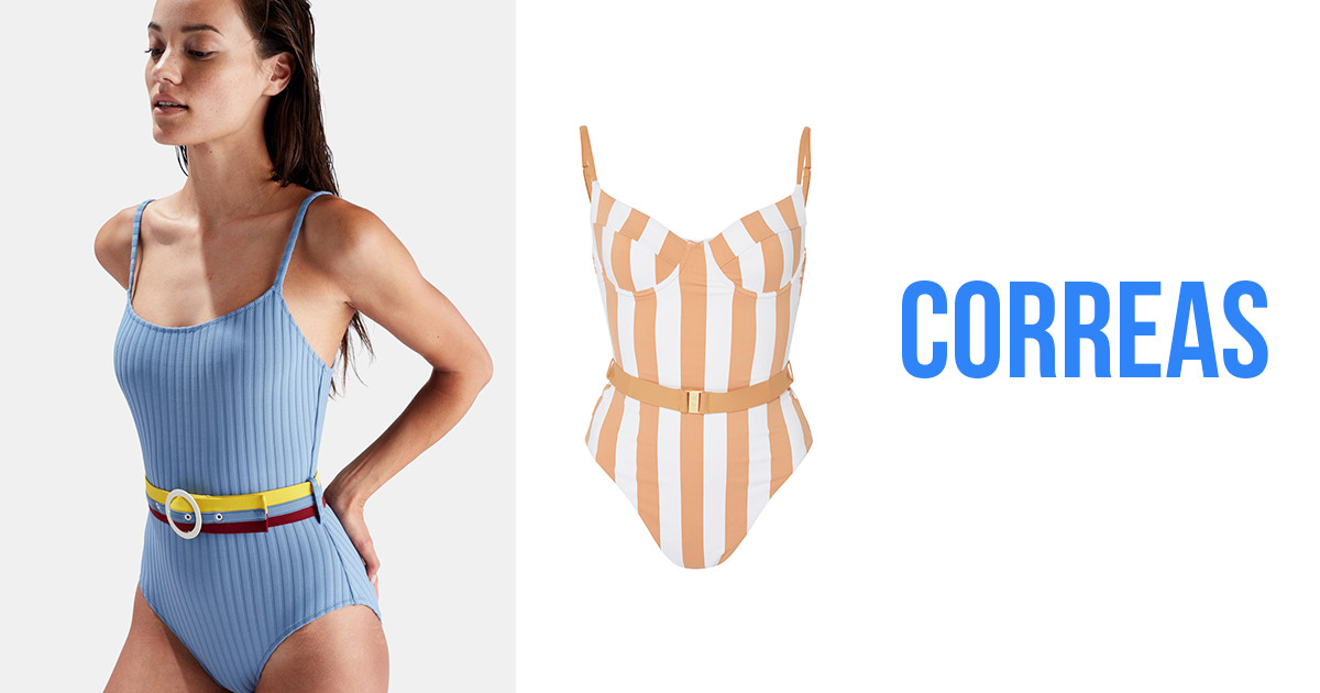 traje de baño con correa