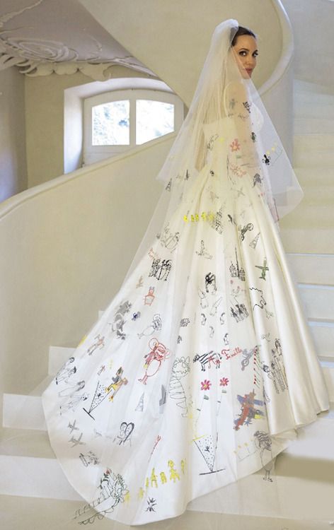 vestido de novia, traje, creativo, colores, dibujos